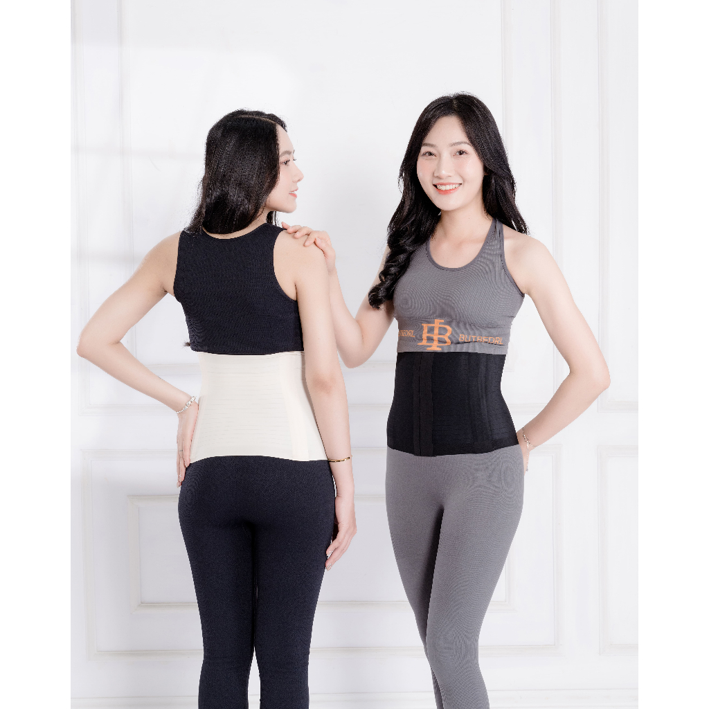 Đai nịt bụng CallaLady siết bụng định hình eo sau sinh chống cuộn chất liệu vải đúc su co giãn thông thoáng