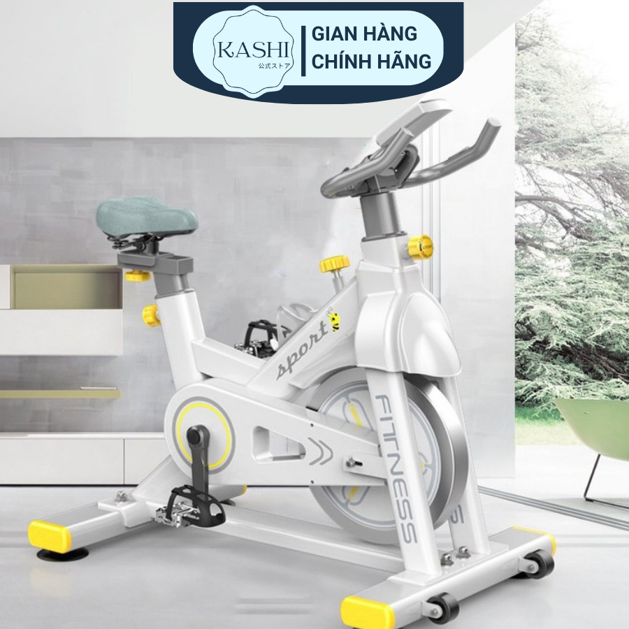 Xe đạp tập thể dục toàn thân KASHI cao cấp cản lực từ tính không tiếng ồn bánh đúc, xe đạp tập gym tại nhà đa năng