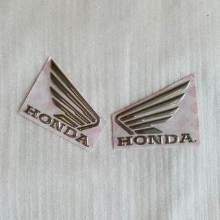 Bộ tem nổi cánh chim Honda dẻo màu bạc
