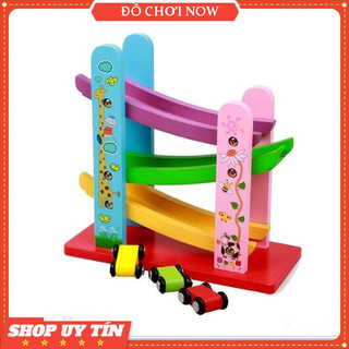 Xe cầu trượt ô tô 3 tầng, Đồ chơi gỗ thông minh