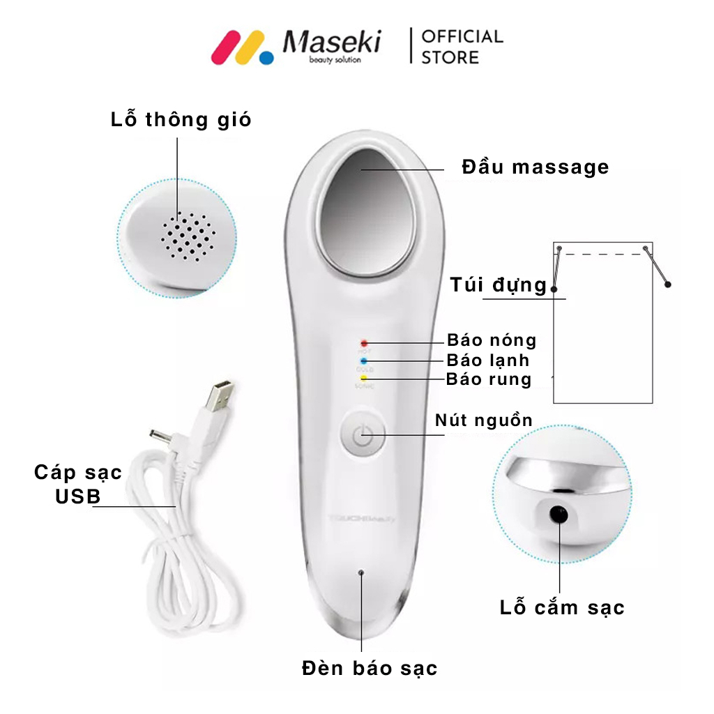 Máy Đẩy Tinh Chất Nóng Lạnh TOUCHBeauty TB1389, Massage Mặt, Làm Đẹp Trẻ Hoá Làn Da, Chống Lão Hoá