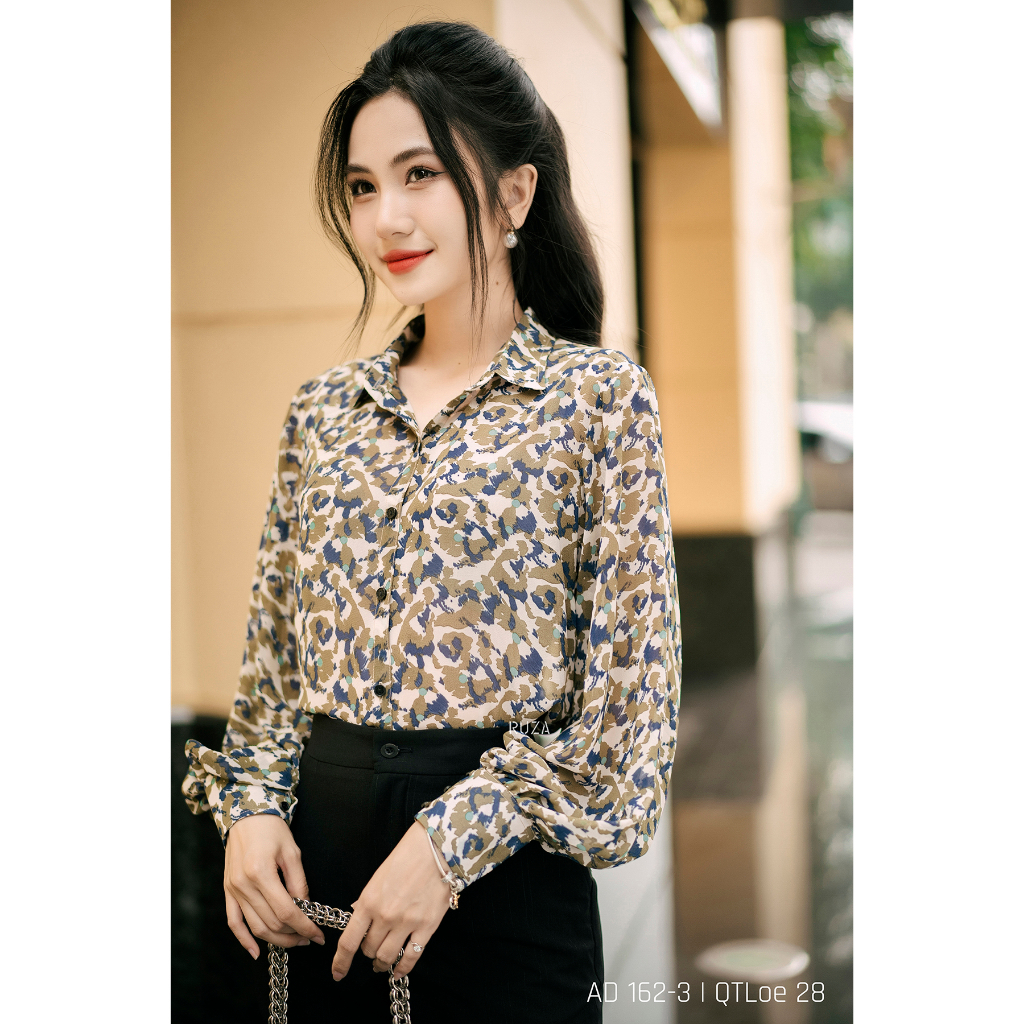 Áo sơ mi nữ RUZA tay dài basic thời trang công sở AD 162