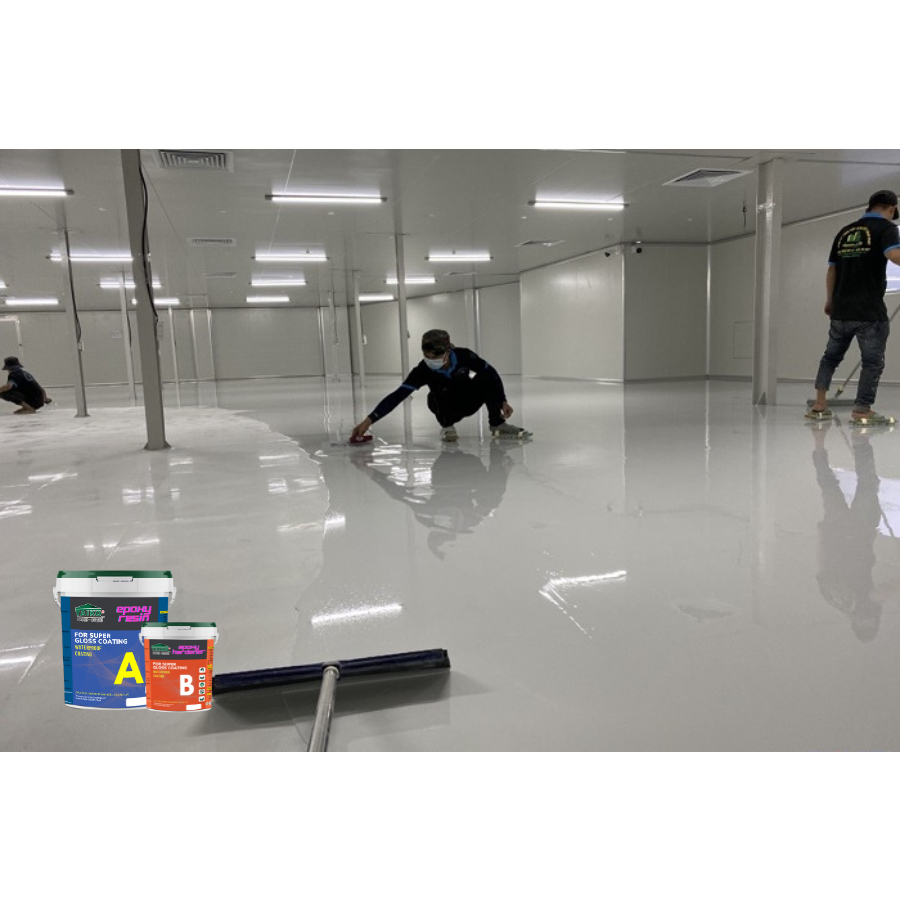 Sơn Chống Thấm TAIKOMI Epoxy Set 5 Lít - Chống thấm A /B trong suốt, sử lý chống thấm mặt sàn nhà vệ sinh,gạch men