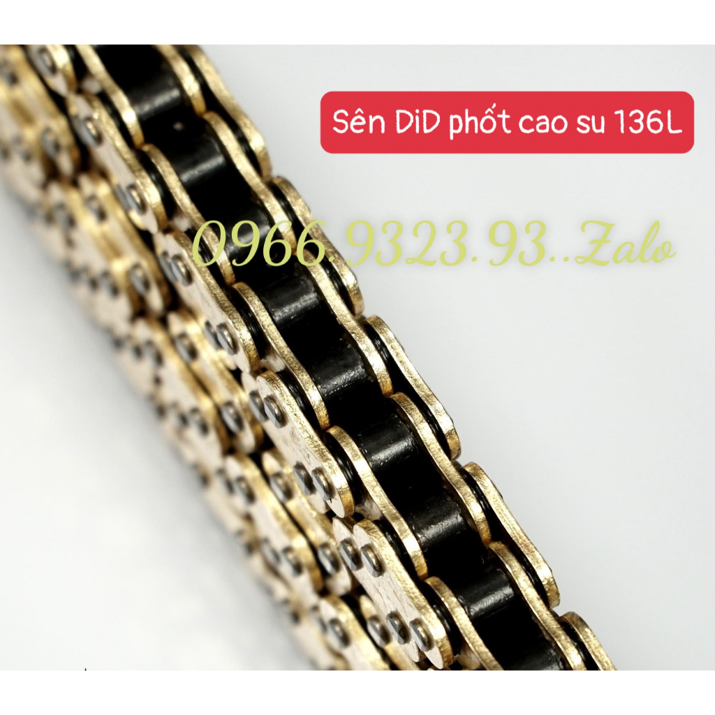 Sên Vàng Phốt Cao Su DID 428VIX SEALED CHAIN GOLD T-ring 136L Chính Hãng DID Thailand