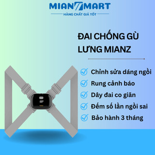 Đai cảnh báo chống gù lưng thông minh, Cảm biến báo rung tự động, Hiển thị số lần ngồi sai- BH 6 tháng - MIAN MART