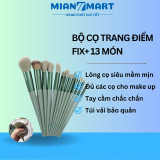 Bộ cọ trang điểm Fix+ 13 cây, Cọ trang điểm cá nhân cao cấp-Lông mềm mượt-Kèm túi và Hộp sang chảnh - Mian Ma
