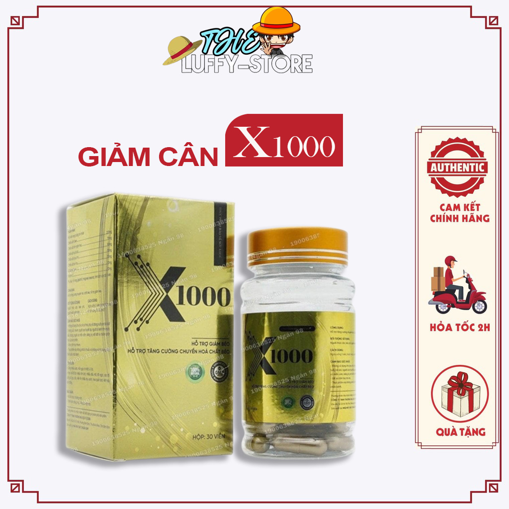 Giảm cân X1000 ngân 98 hàng chính hãng hỗ trợ tan mỡ giảm béo nhanh an toàn hiệu quả