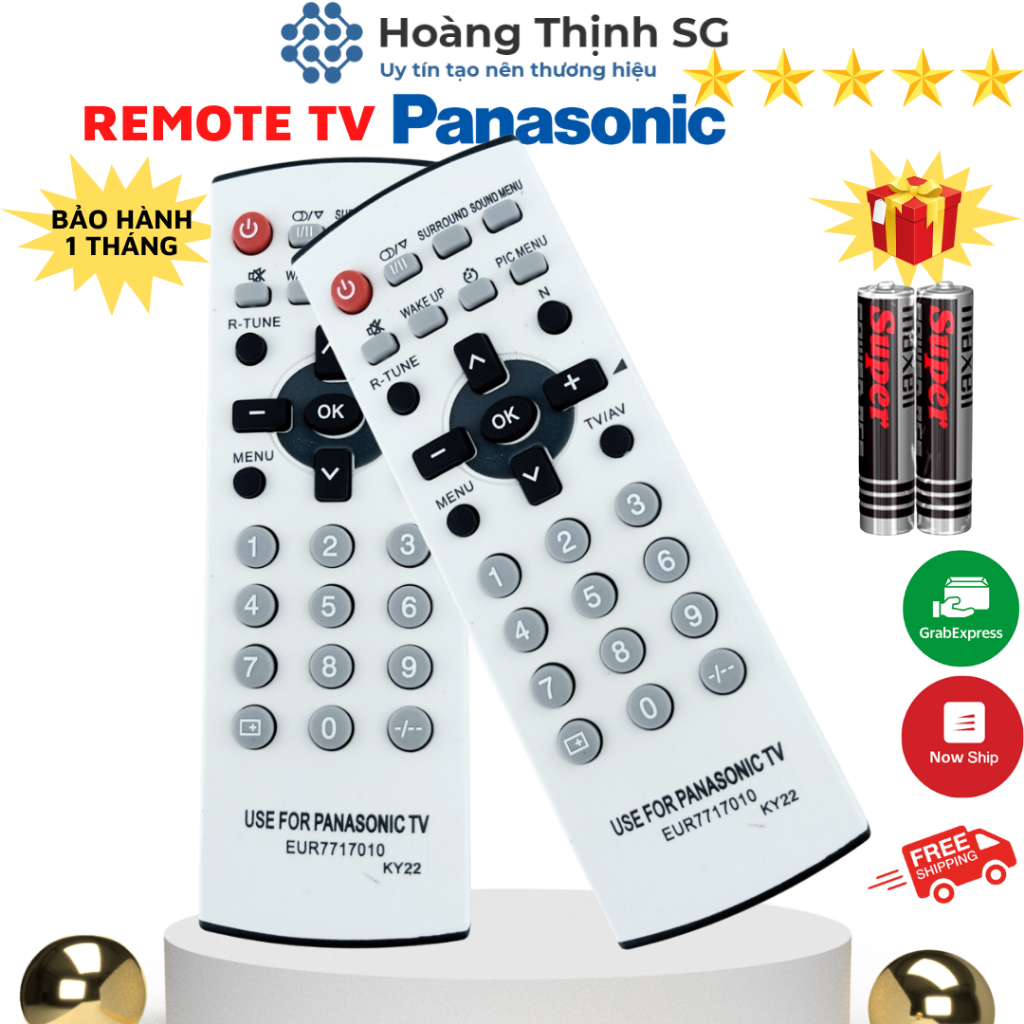 Remote TV Panasonic đời cũ  Tặng kèm pin