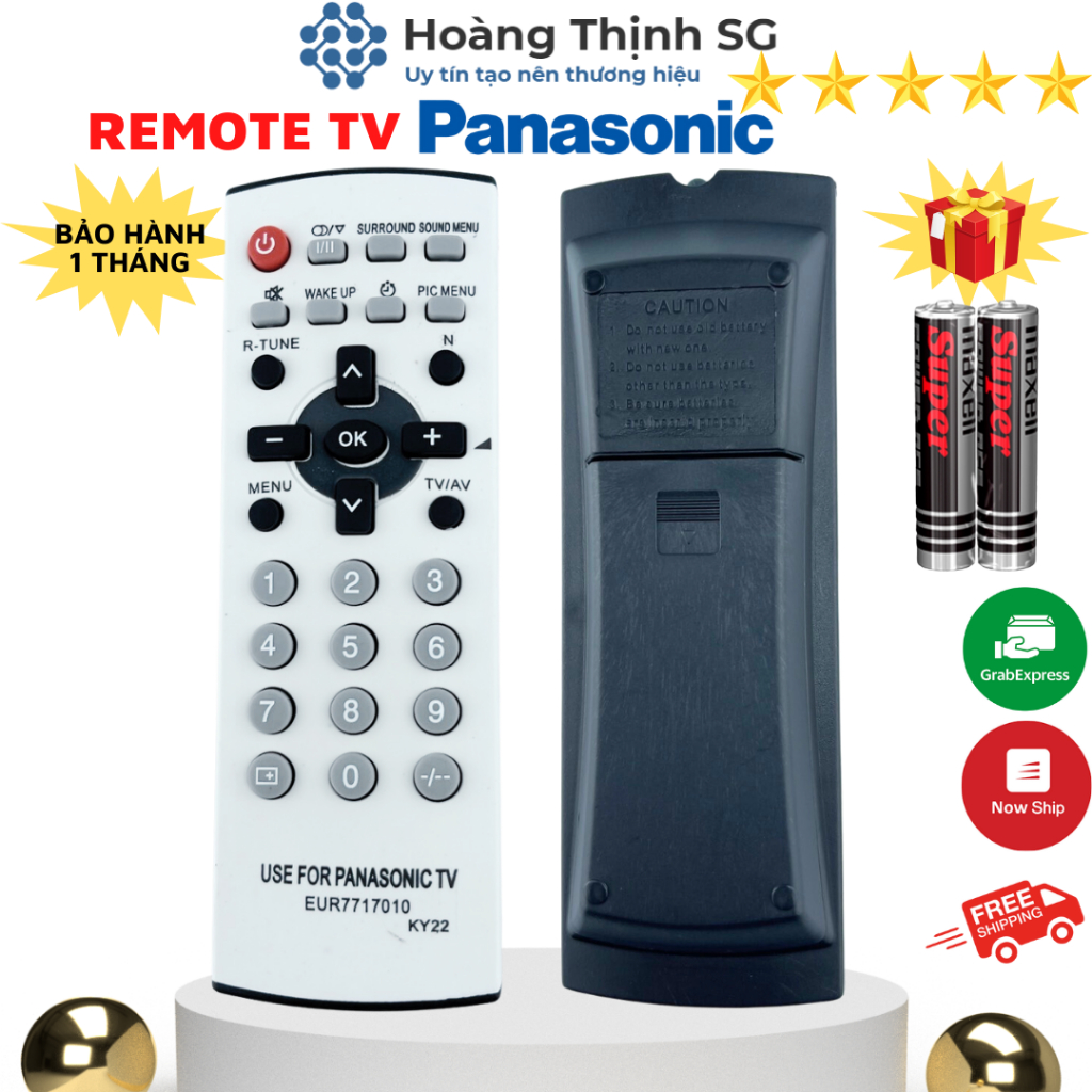 Remote TV Panasonic đời cũ  Tặng kèm pin