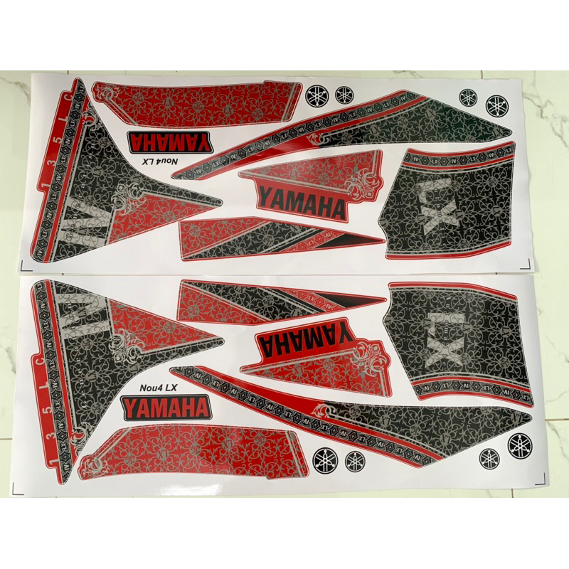 Tem xe Nouvo 4 LX đỏ đen hàng nhập Thái Lan theo xe chất lượng cao dành riêng cho dòng xe nouvo 4