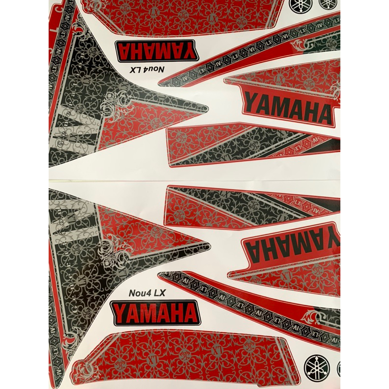 Tem xe Nouvo 4 LX đỏ đen hàng nhập Thái Lan theo xe chất lượng cao dành riêng cho dòng xe nouvo 4