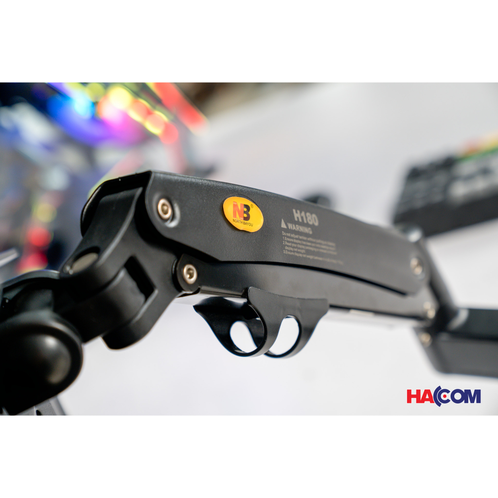 Giá đỡ 2 màn hình máy tính gắn cạnh bàn North Bayou H180  tết kiệm tối đa không gian sống