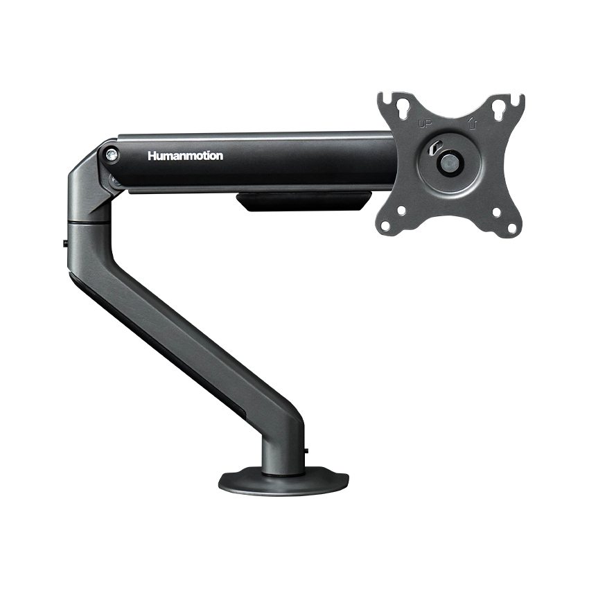 Giá treo màn hình Human Motion T6 Pro tiết kiệm không gian cho bàn làm việc.