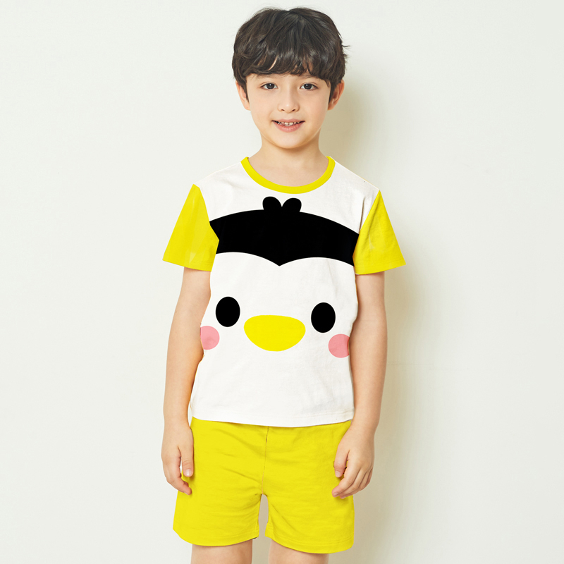 Đồ bộ quần áo thun cotton dành cho bé trai, bé gái mặc nhà mùa hè Unifriend Hàn Quốc U2022-6. Size đại 5, 6, 8, 10 tuổi