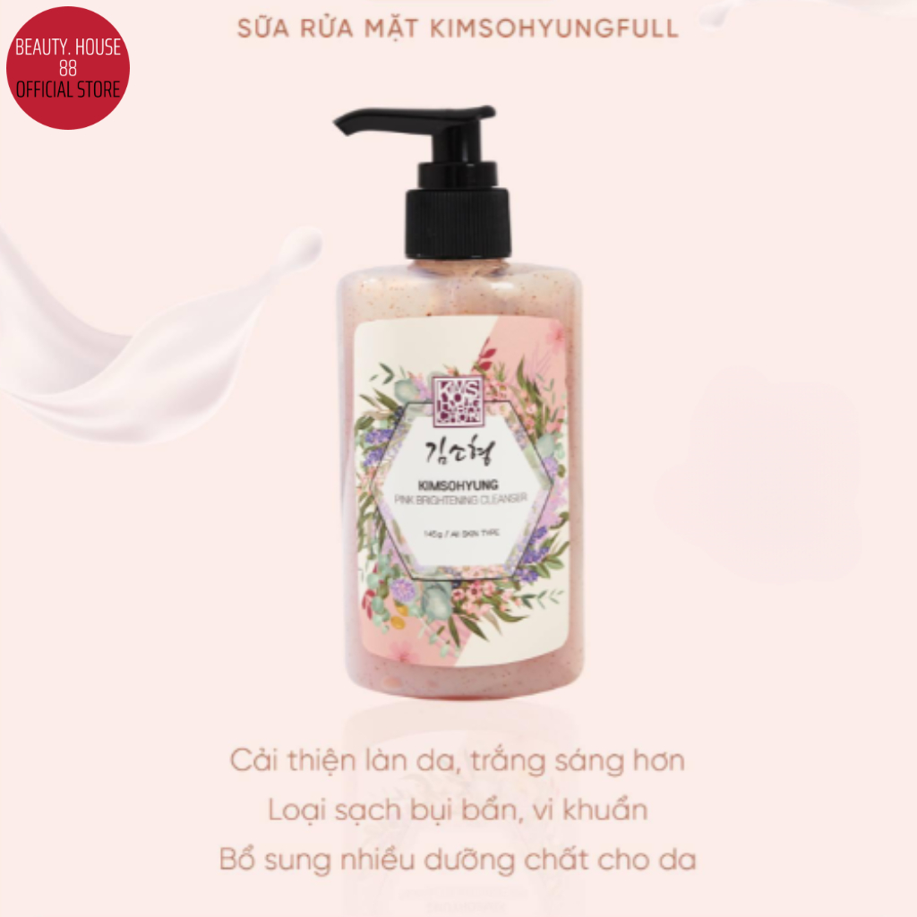 Sữa Rửa Mặt Bác sĩ Kim KimsohyungFull Boncho Pink Brightening Cleanser - Kimsohyung Chính Hãng