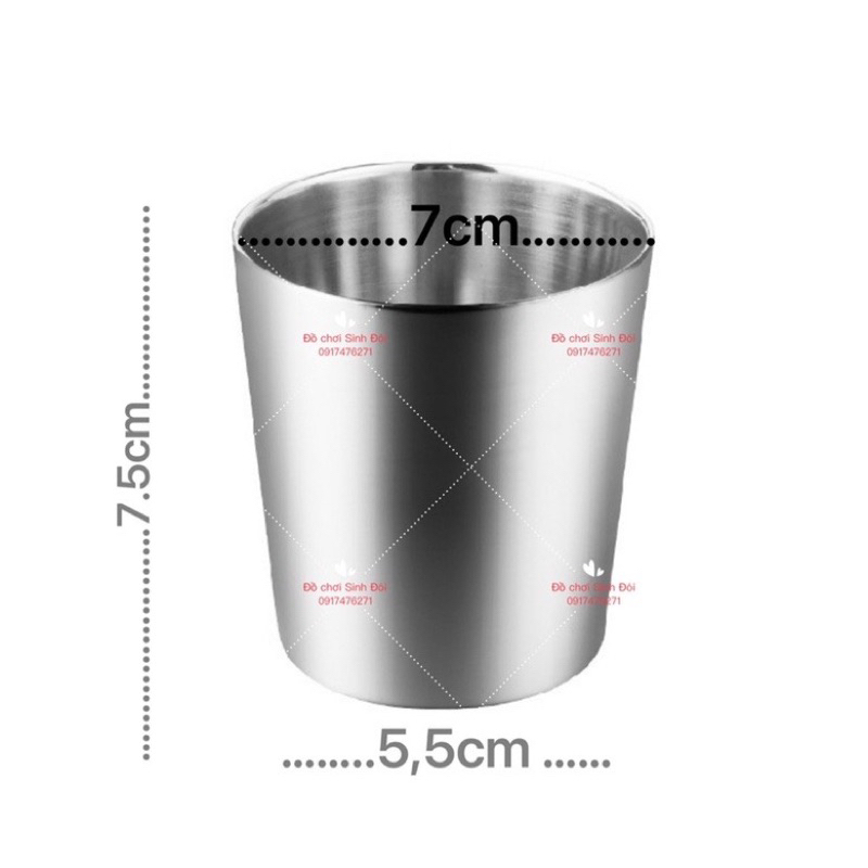 Ly uống nước inox 304 - ly đong đá - 1 cái