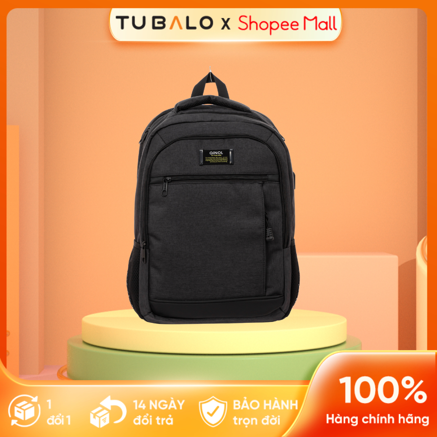 Balo laptop TUBALO thương hiệu Qinol B08GF3VW9S chính hãng chống trộm chống sốc chất lượng chống thấm nước