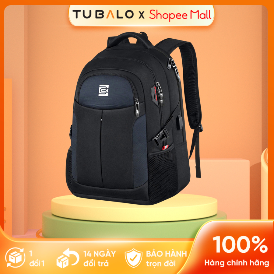 Balo laptop TUBALO thương hiệu Bruno Cavalli 18335 chính hãng chống thấm nước Đỏ làm chống sốc chất lượng