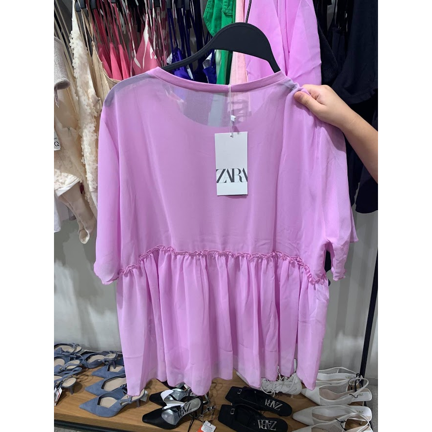 Áo phông tím Zara auth sale
