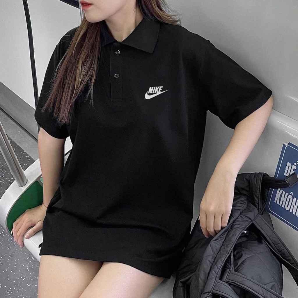 ÁO POLO LOGO NIKE BASIC UNISEX NAM/ NỮ COTTON CỠ OVERSIZE