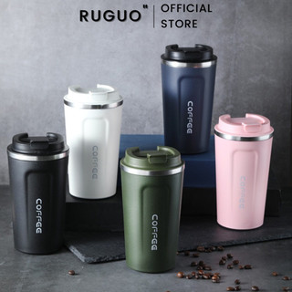 Ly giữ nhiệt Coffeeholic 2 lớp inox 304 chống tràn Ruguo