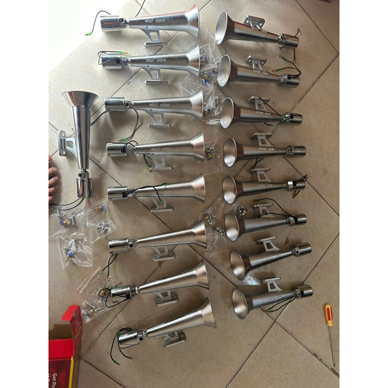 Còi hơi chim Nhôm cao cấp, còi hơi kêu tiếng chim hót 12/24V chung