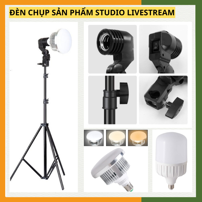 Cây đèn livestream chuôi đèn E27 chuyên dụng chụp sản phẩm STUDIO/chiếu sáng