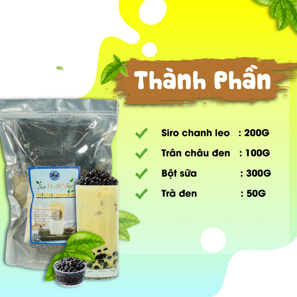 Trà Sữa Chanh Leo Pozaa - Set Nguyên Liệu Tự Pha 15-20 Ly- PZT021 | BigBuy360 - bigbuy360.vn