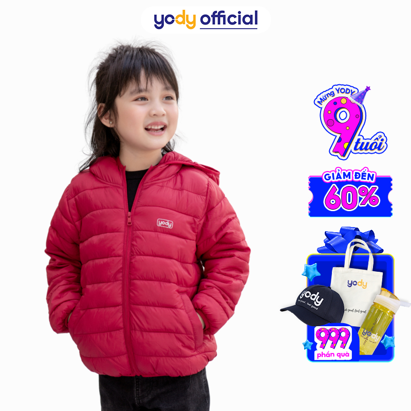 Áo phao 3S trẻ em YODY siêu nhẹ ấm áp nhiều màu có mũ dễ thương PHK5001