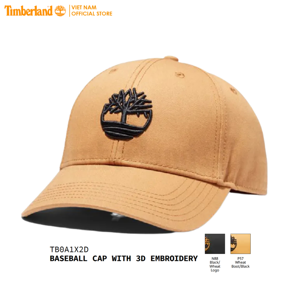 [Original] Timberland Nón Lưỡi Trai Unisex Baseball Cap With 3D Embroidery TB0A1X2D