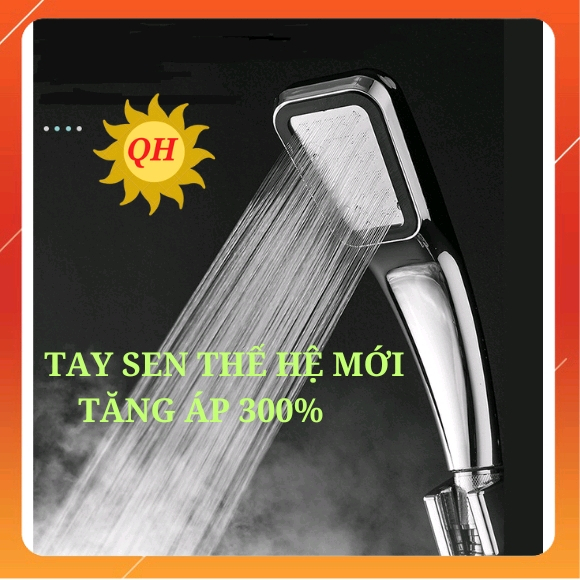 Vòi sen tắm, Tay sen tăng áp thế hệ mới mặt vuông ABS tăng áp 300% (QM.TS002)