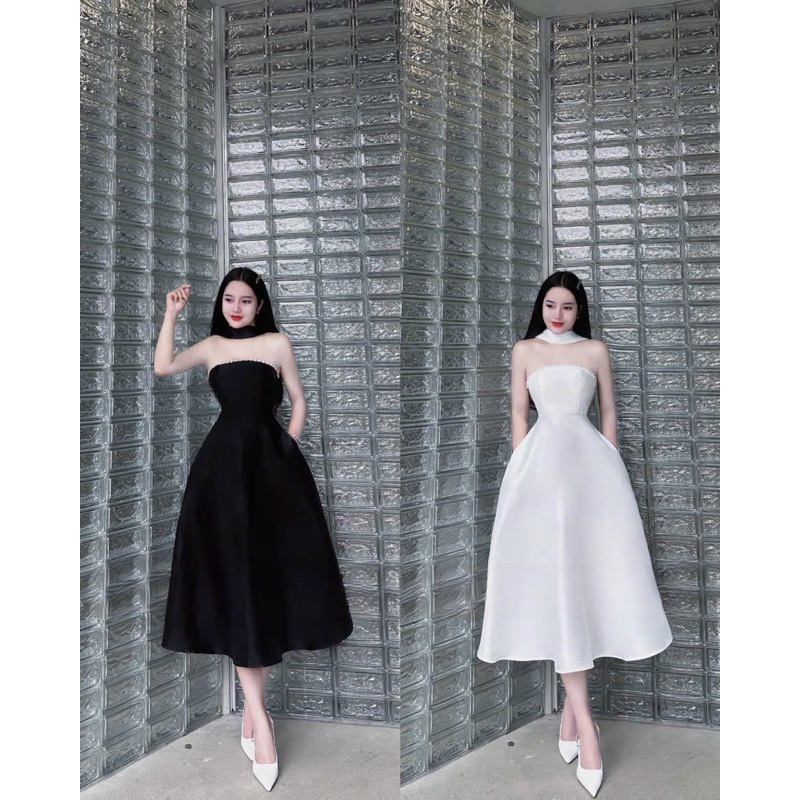 maxi cúp ống xoè liền chocker