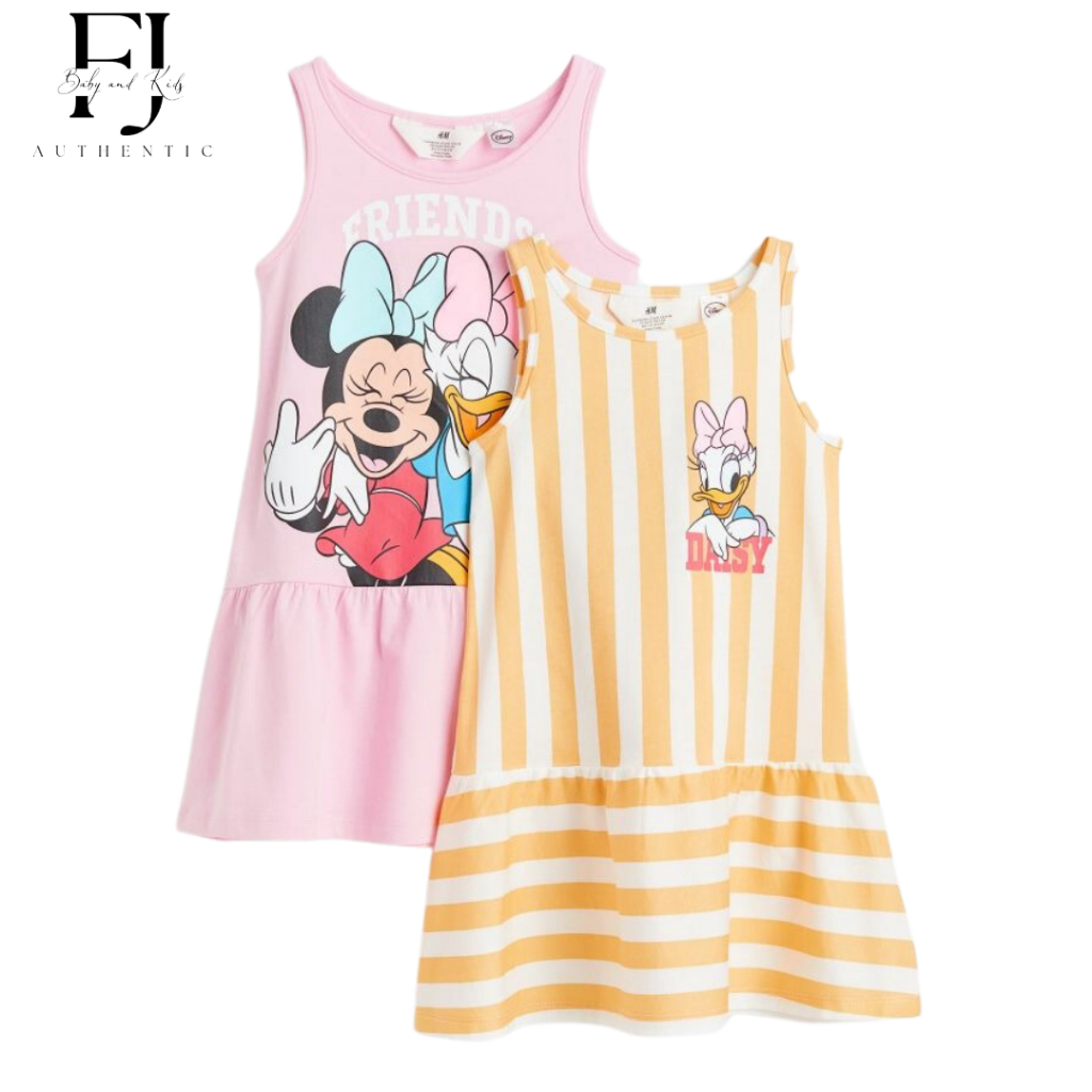 Váy sát nách bé gái chính hãng HM, váy sát nách họa tiết minnie cho bé 2-8 tuổi Auth