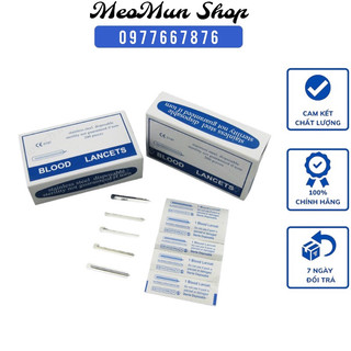 Hộp 200 Chiếc Kim Nặn Mụn Chích Máu Blood Lancets Chính Hãng