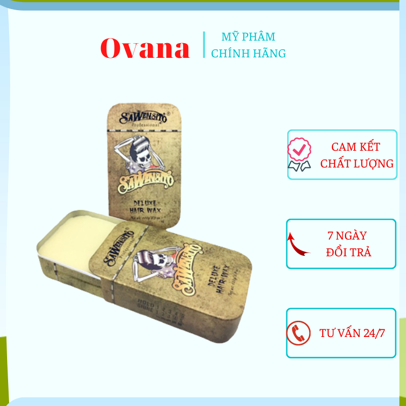 Sáp vuốt tóc nam Sawensito Trượt Vàng Deluxe Hair Wax 100gr tạo kiểu giữ nếp cho tóc Ovana Store