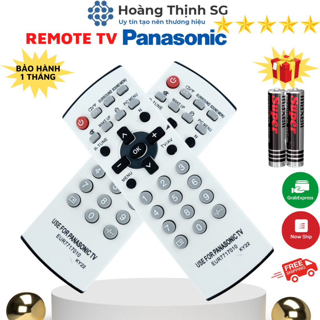 Remote TV Panasonic đời cũ  Tặng kèm pin