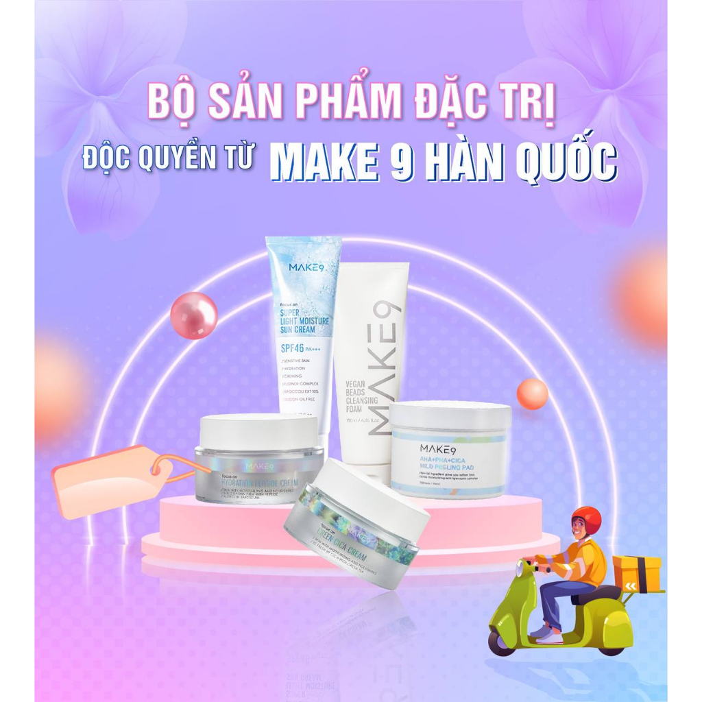 Sữa rửa mặt cấp ẩm làm sạch sâu Make9 Vegan Beads Cleansing Foam 150ml