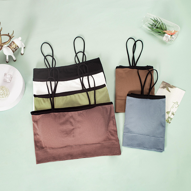 Áo croptop 2 dây, Áo Bra nữ thun Nudo có viền,hở lưng, có mút ngực không gọng, chất đẹp 2 lớp phía trước dưới 55kg BR1 | BigBuy360 - bigbuy360.vn