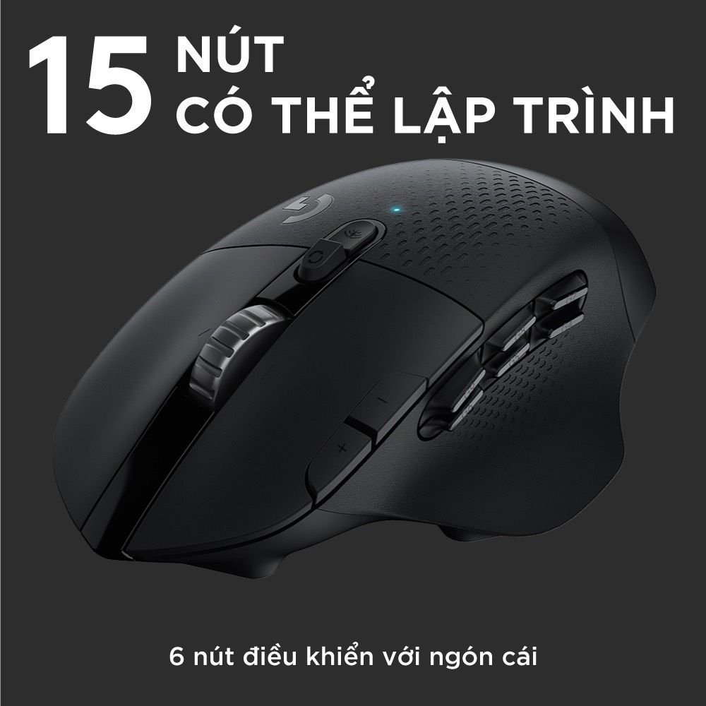 Chuột game không dây Logitech G604 - Cảm biến 25k, 15 nút lập trình