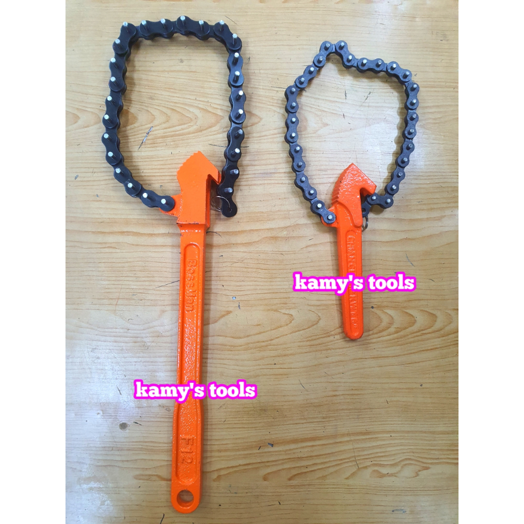 Cảo cờ lê mở lọc dầu nhớt bằng dây xích cán dài 150mm và 300mm