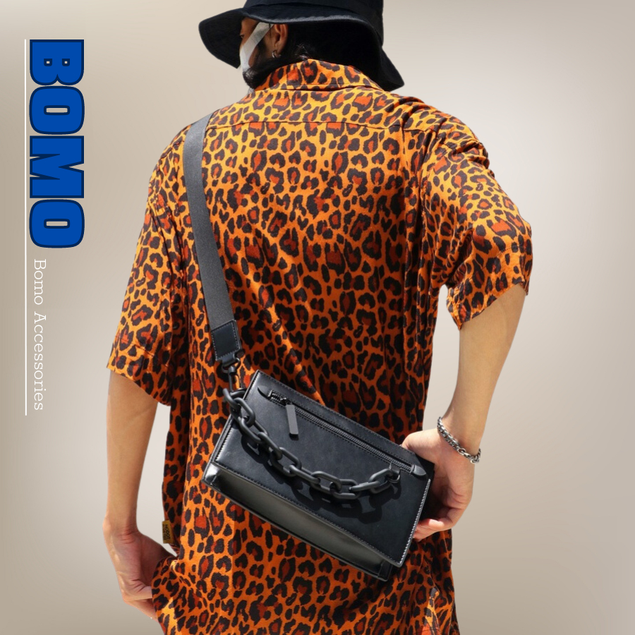 Túi đeo chéo/vai unisex hộp vuông chất liệu da pu chống nước kèm ví tròn mini Bomo - Phong cách Hàn Quốc BOMO 007