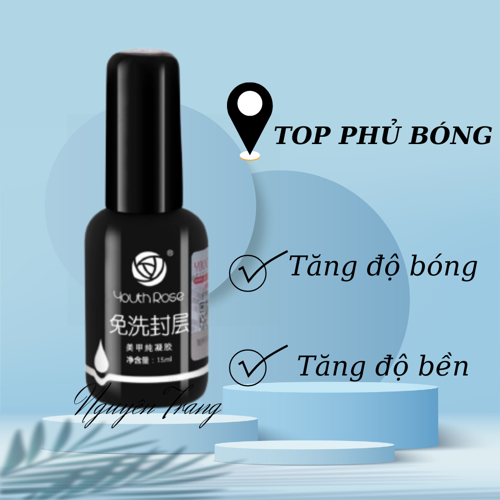 Gel Base Top Cứng Móng Hoa Hồng , Sơn gel liên Kết móng có độ bền cao hàng chính hãng