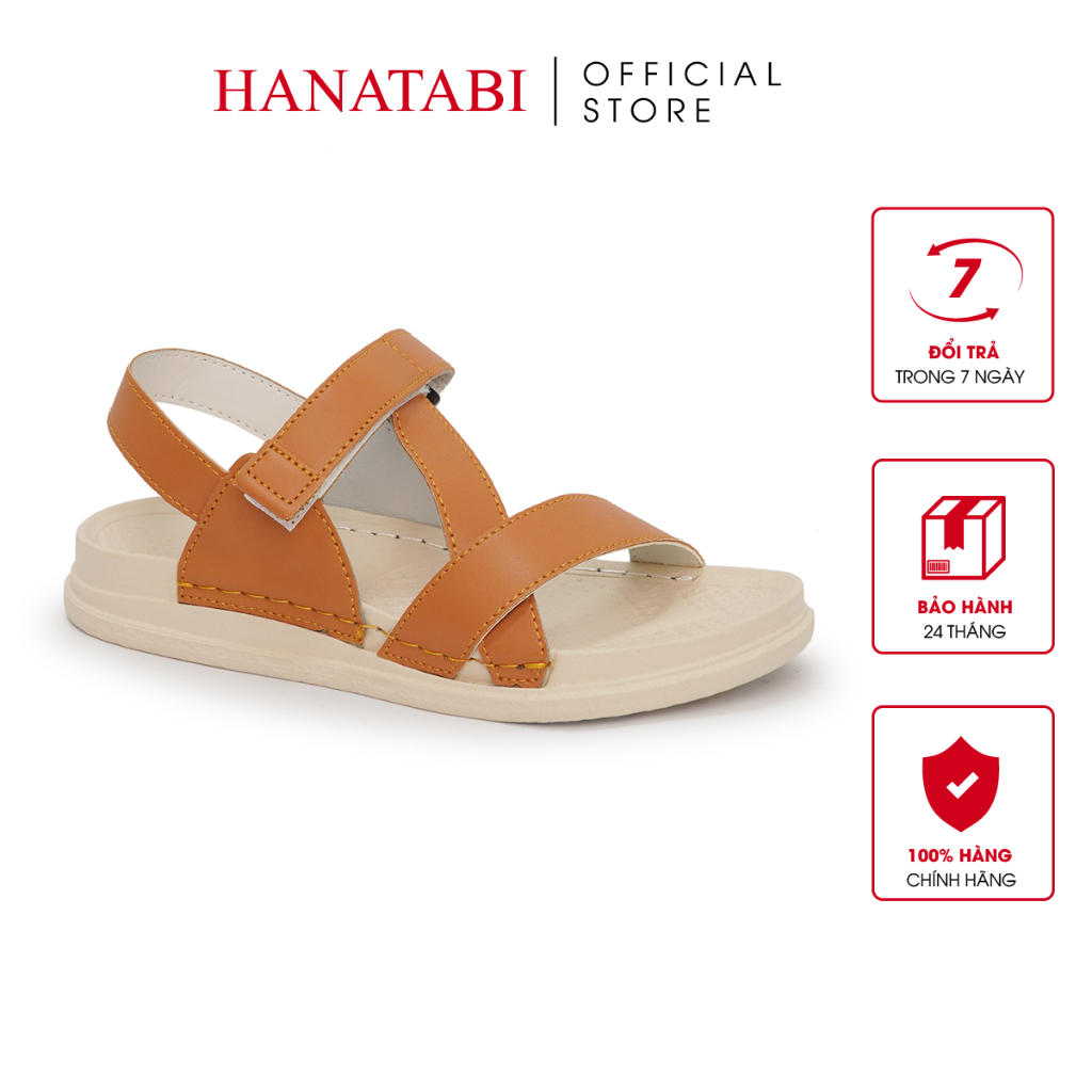 Sandal Nữ Hanatabi 2 Lớp Quai Chéo May Liền Đế Cao 2cm Mã HNSDX2F803