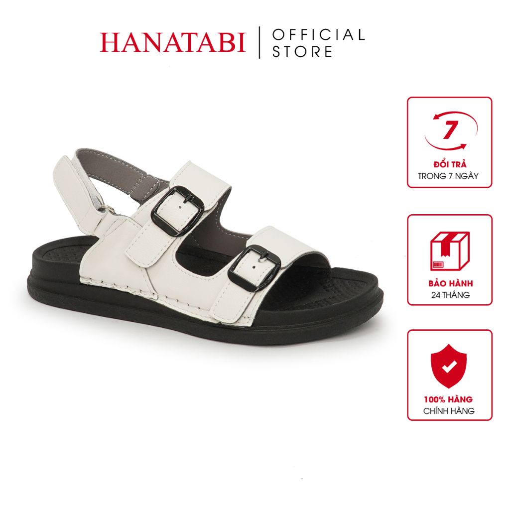 Sandal Nữ Hanatabi 2 Lớp Quai Bản Có Khóa May Liền Đế Cao 2cm Mã HNSDX2F805