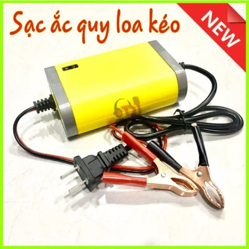 Bộ sạc bình acquy 12v 6A thông minh, sạc ắc quy ô tô, sạc ắc quy xe máy, sạc acquy 12V tự ngắt - Bảo hành toàn quốc