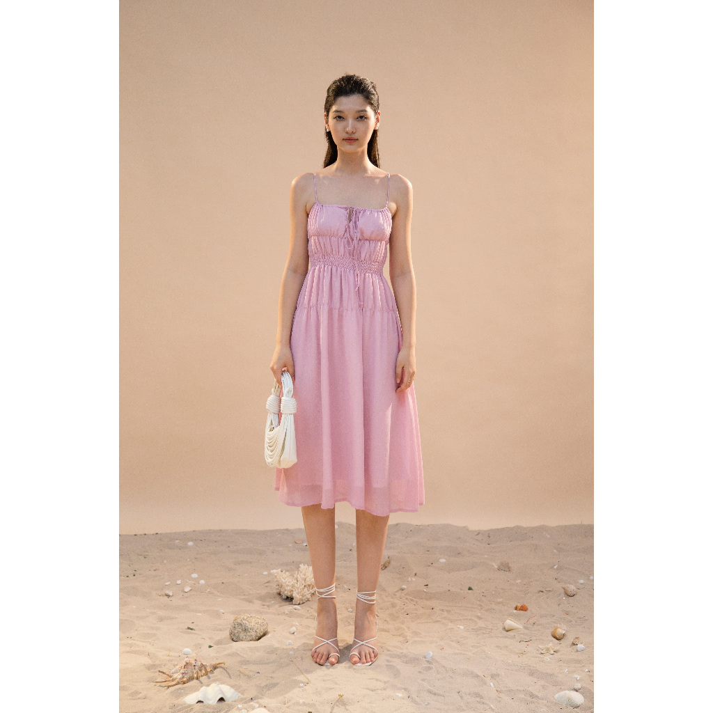 Đầm Hai Dây Dún Eo - EDINI - D1504