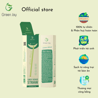 Ống hút cỏ bàng khô Green Joy (hộp 25 ống)