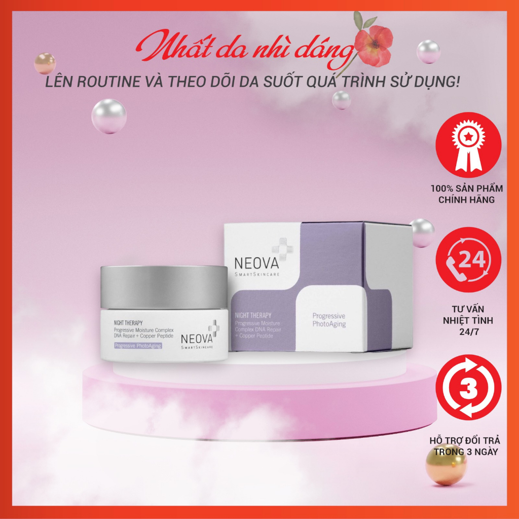 Kem dưỡng da ban đêm NEOVA Night Therapy (Repair + Copper Peptide) 50ml(công ty)
