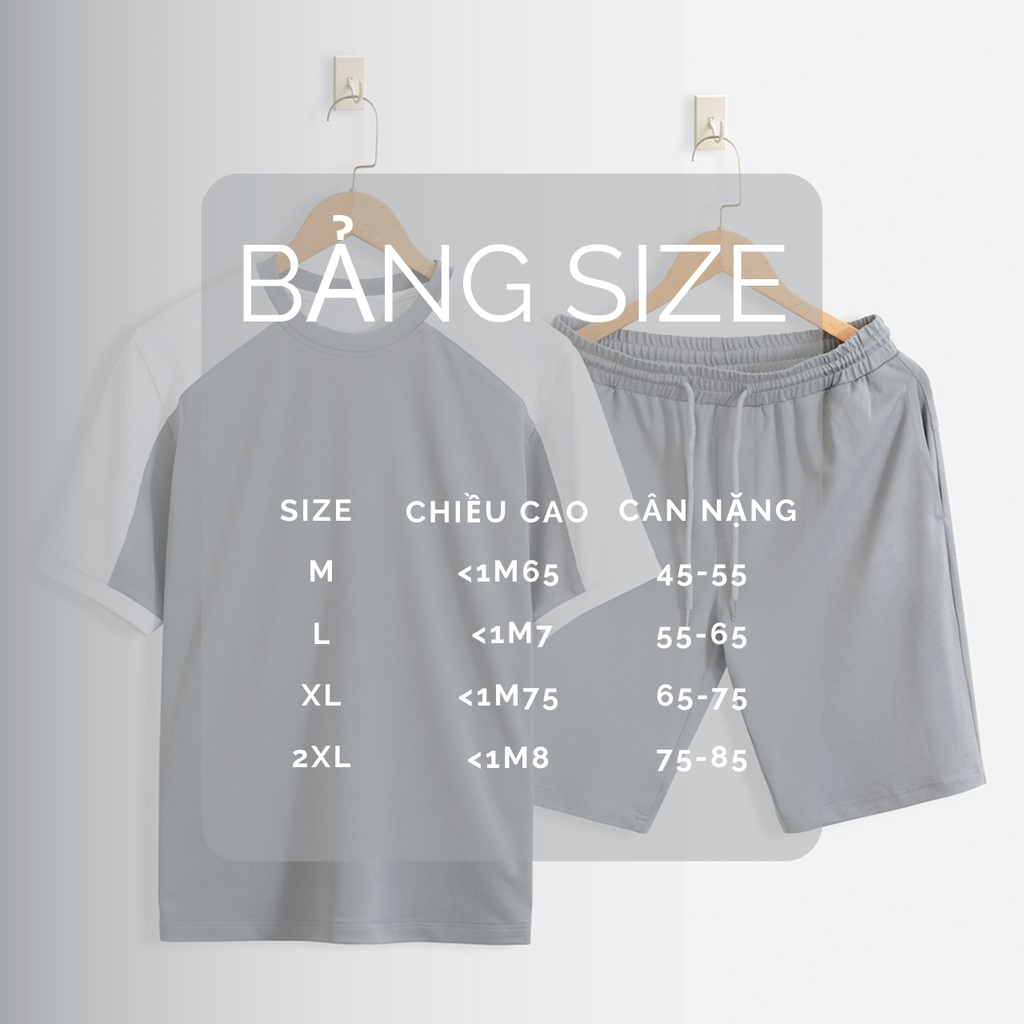 Bộ thể thao nam cộc tay phối màu trẻ trung mặc mùa hè phong cách cá tính - Fashion Hand
