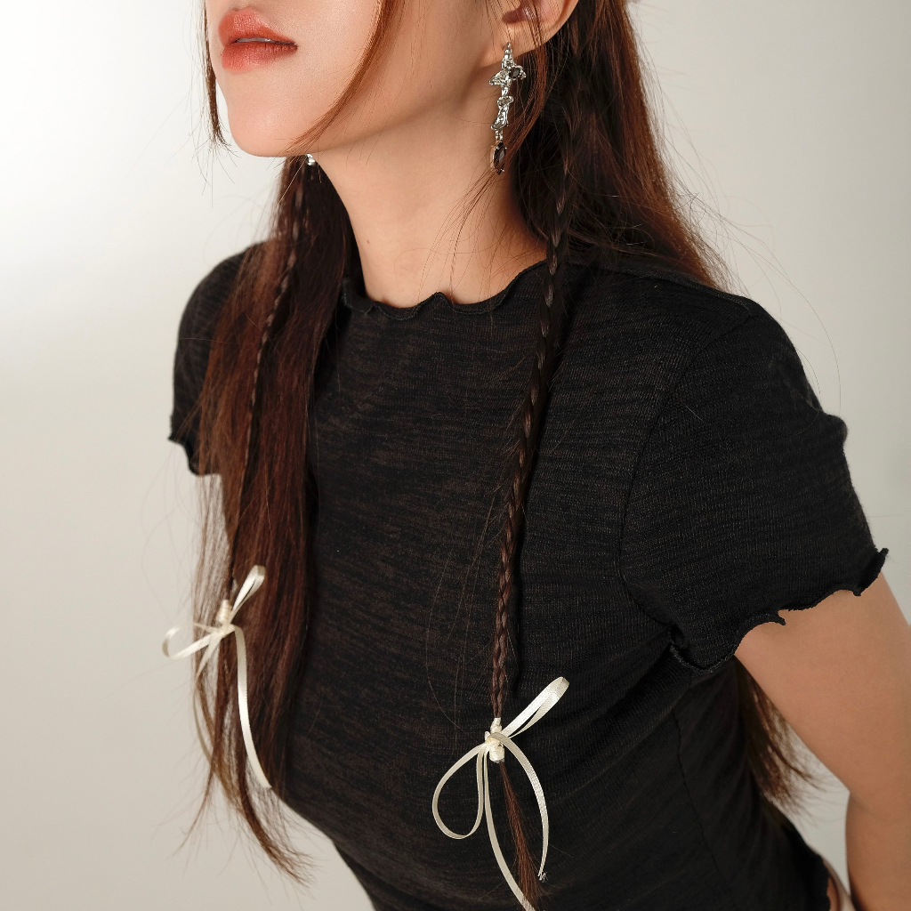 Áo thun baby tee cuốn biên INTO.EIGHT thiết kế